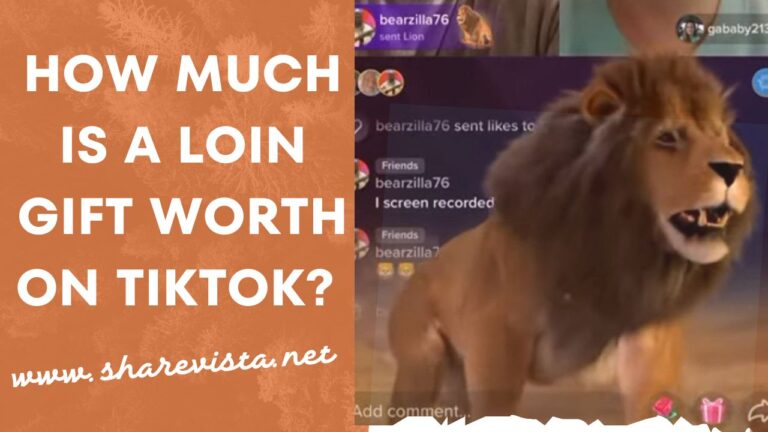 How much is a lion  gift worth on TikTok?