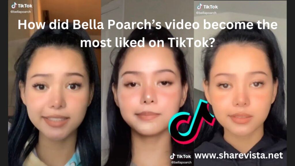 How did Bella Poarch’s video become the most liked on TikTok?
