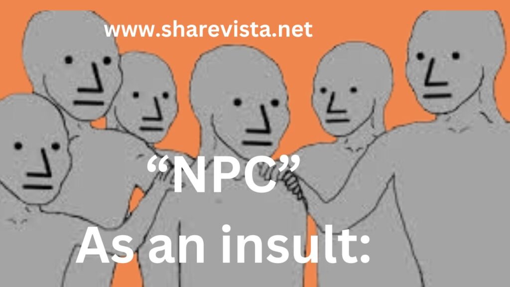 “NPC” As an insult