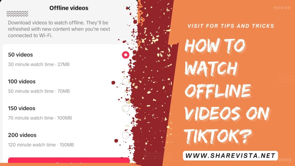 How to watch Offline videos on TikTok